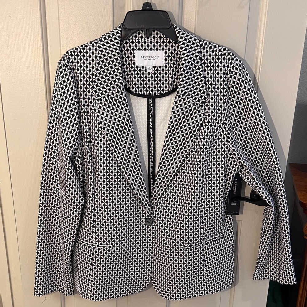 Liverpool Black and White Women's Blazer